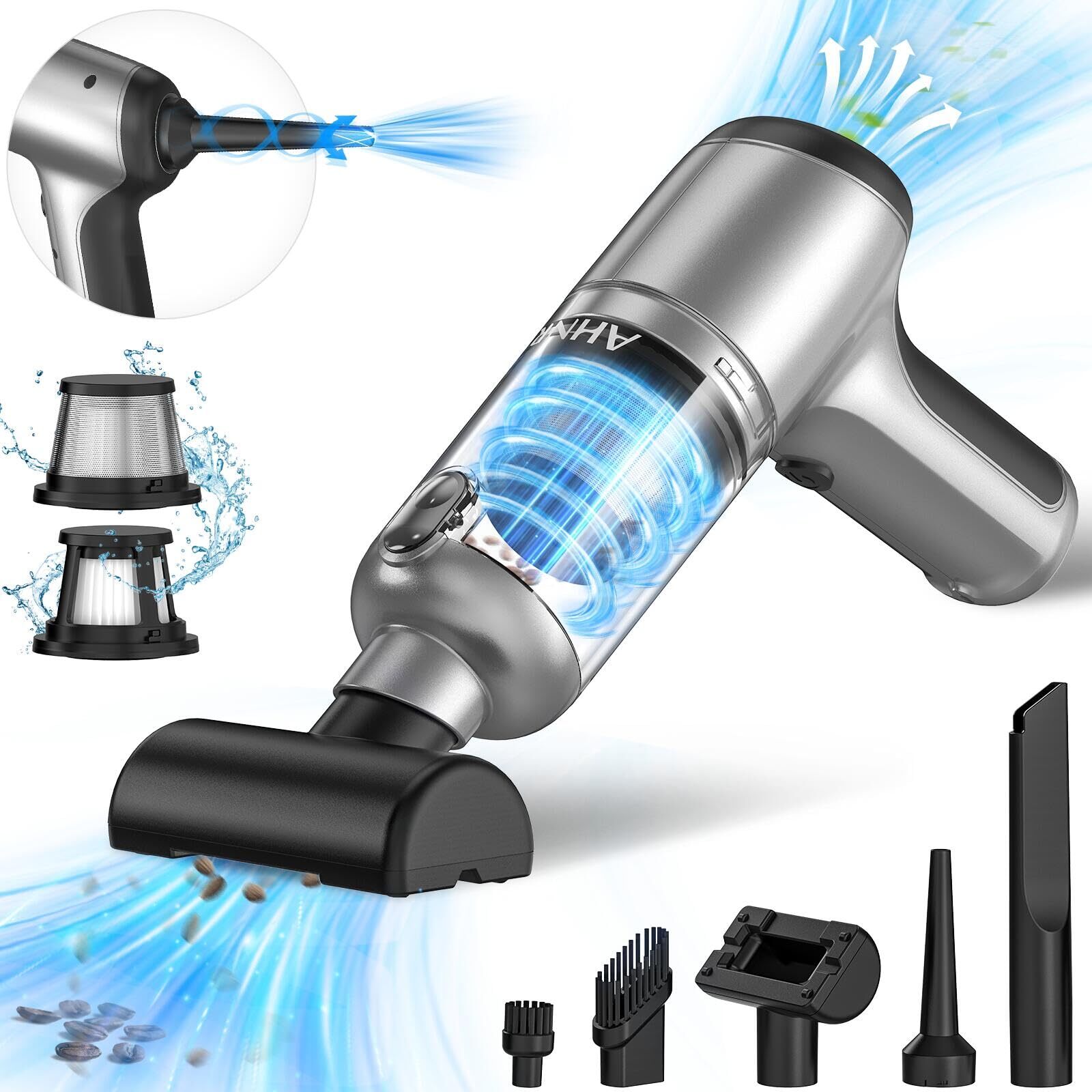 AHNR Handheld Car Vacuum Cleaner 20000PA High Power Vacuum Cleaner 3 in 1 gallery