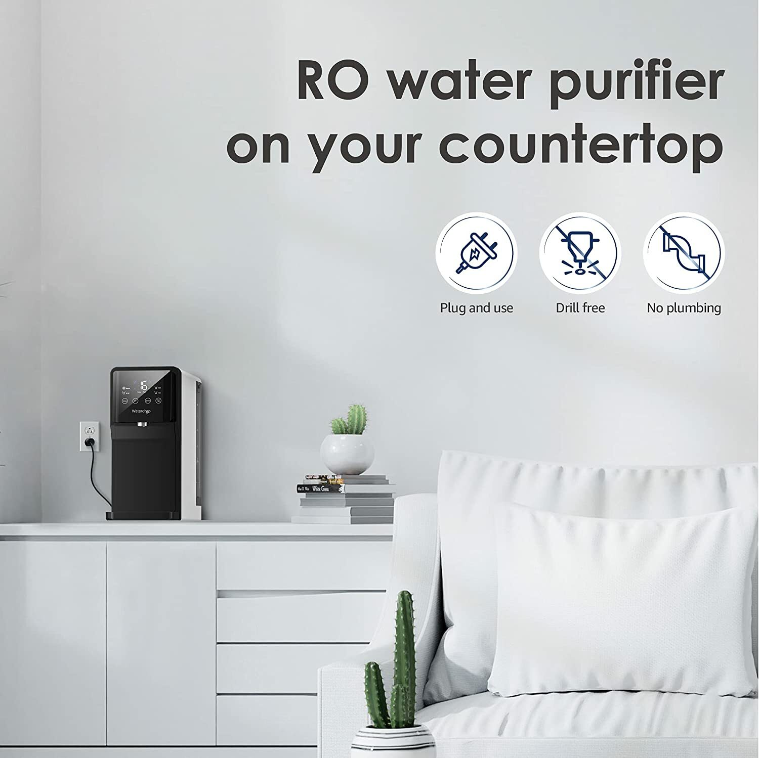 Waterdrop N1 Countertop Reverse Osmosis System, TDS Reduction gallery