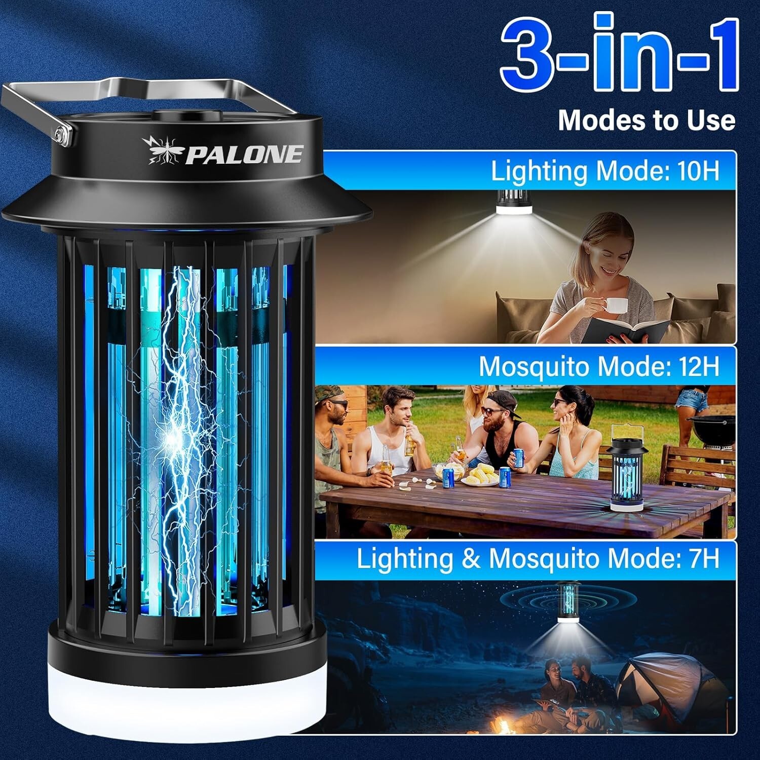 Mosquito Fly Bug Insect Zapper Killer Indoor Outdoor Electronic Light Trap Lamp gallery