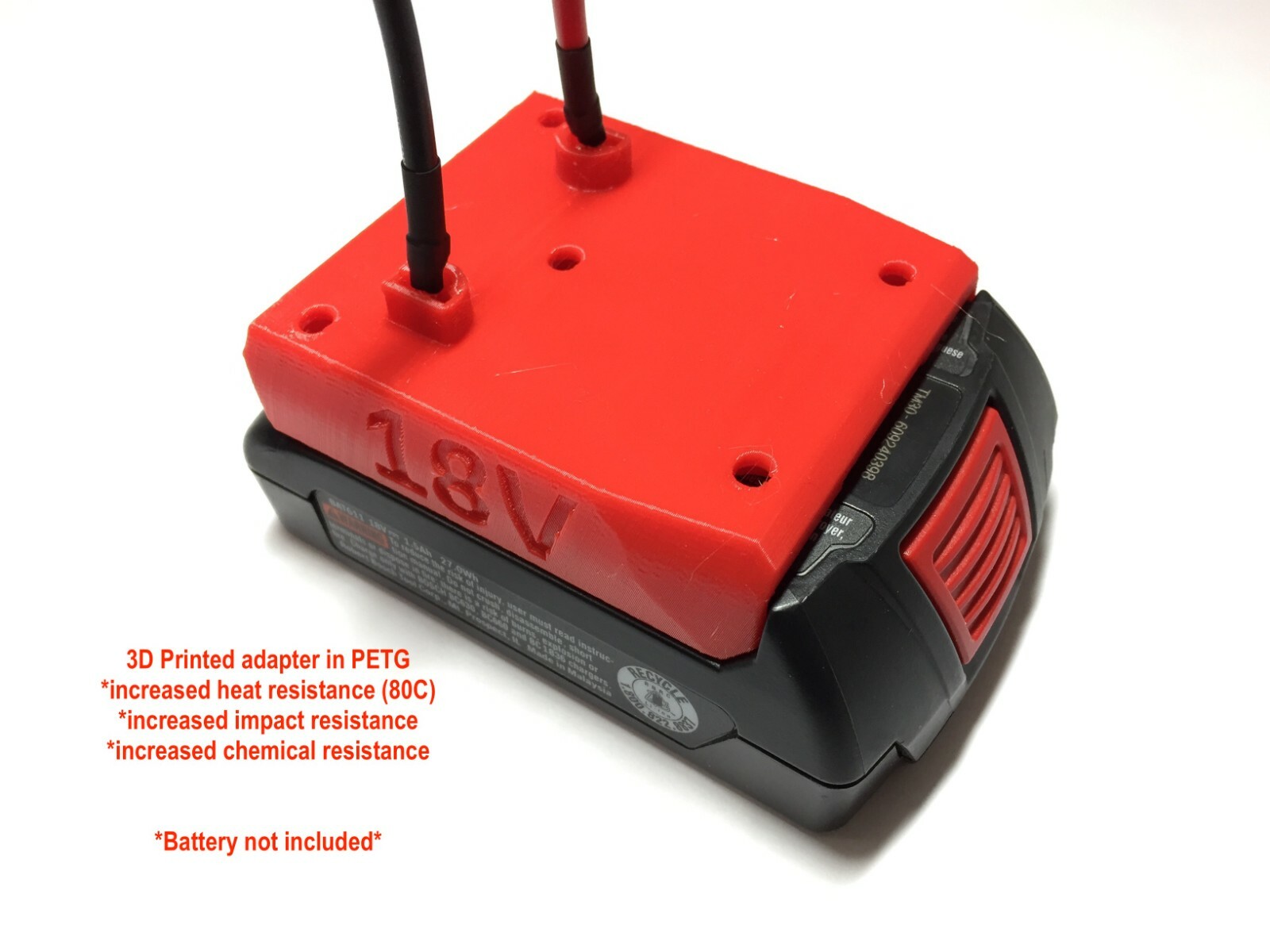 HR battery adapter for Bosch 18v dock power connector 18 volt12 gauge robotics gallery