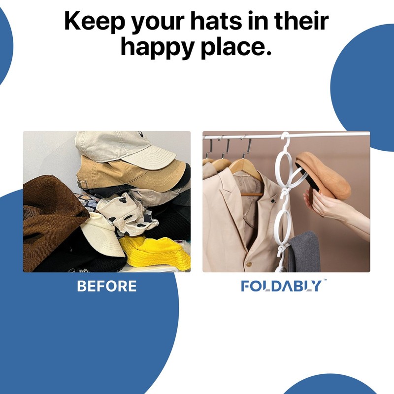 Foldably 3-Tier Foldable Hanging Hooks: Compact, No Installation Required gallery