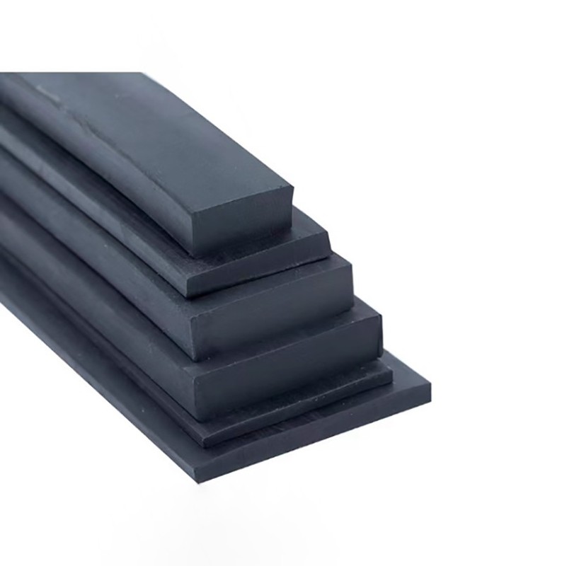 Solid Nitrile NBR Rubber Strip Square Sheet Oil Resistant Width 10mm-70mm Black gallery