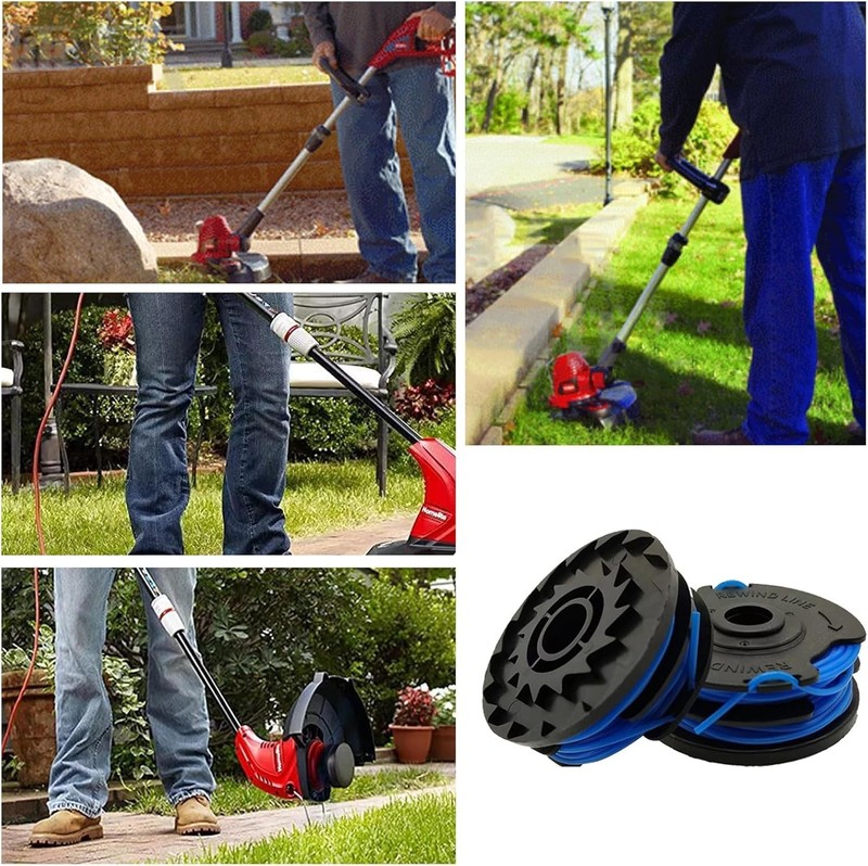 Durable 27ft Electric String Trimmer Spools & Cap Set - Fits Homelite Models gallery