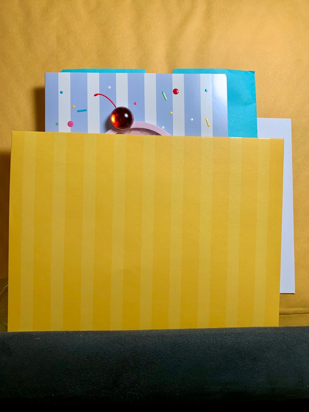 Multi-use Card Shaker Ice Cream Cone! Birthday Encouragement Invitation! gallery