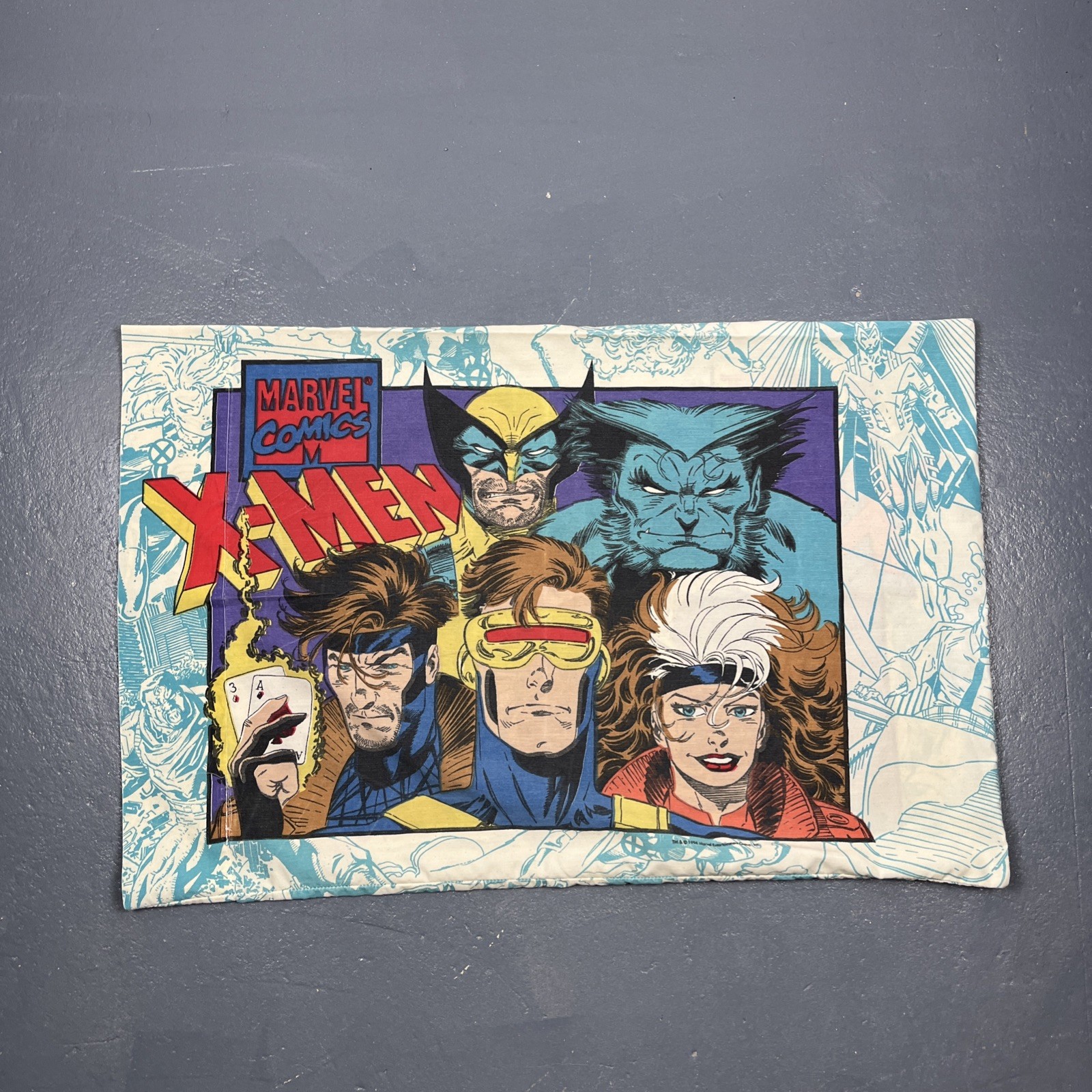 Vintage 1994 X-MEN Marvel Comics Wolverine Mutant pillowcase RARE Kids VTG gallery