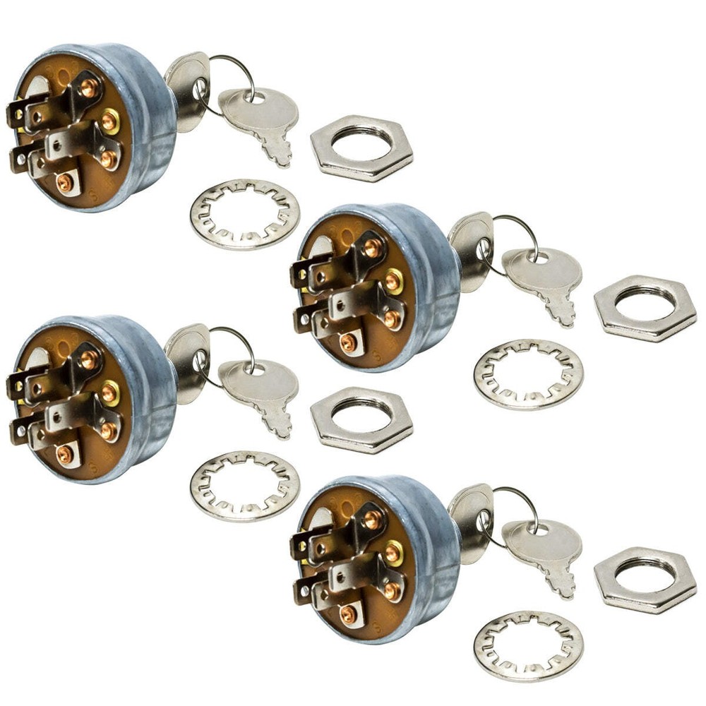 4PK Ignition Switch with Keys for Cub Cadet 725-0267 725-3026 925-0267B