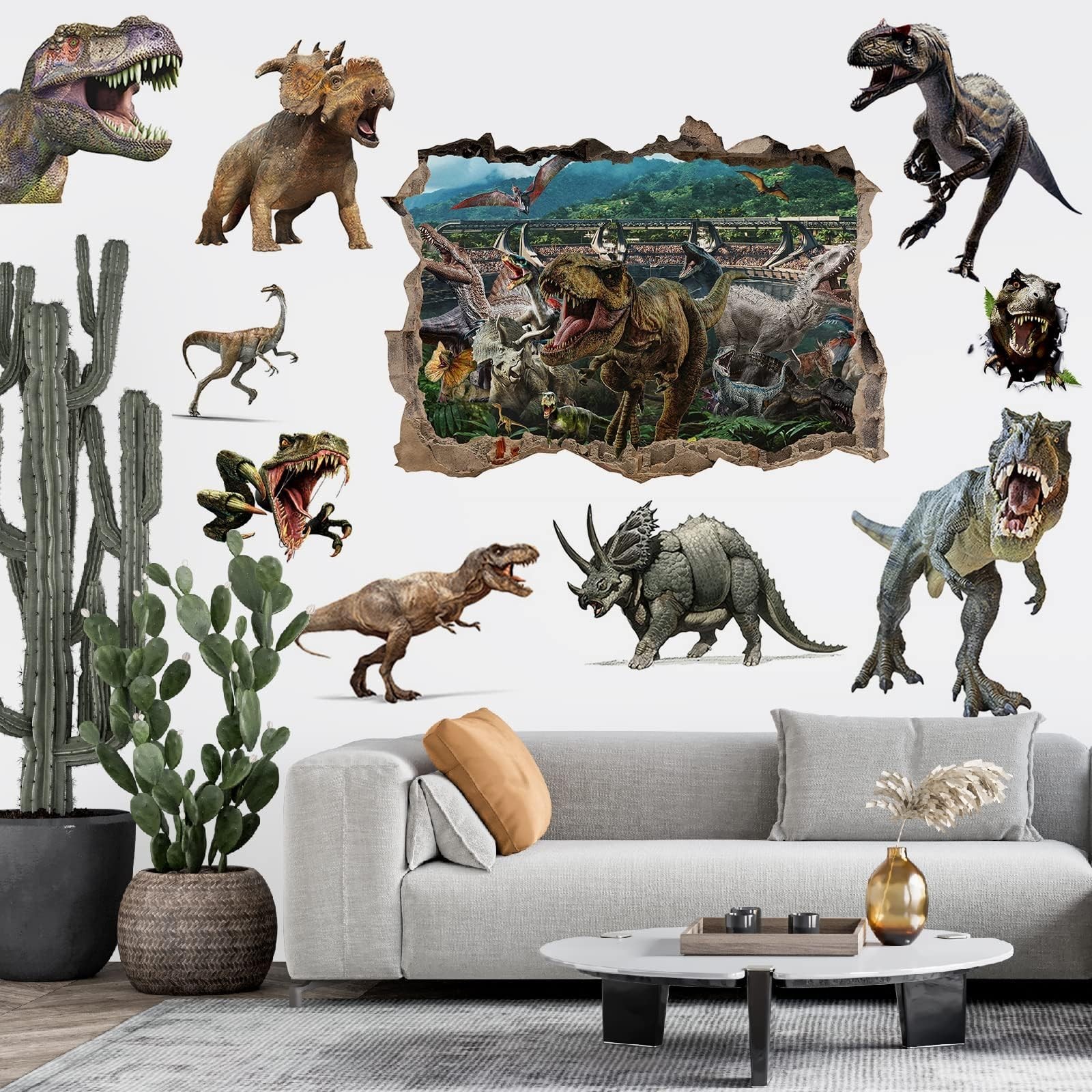 3D Dinosaur Wall Decals Decal Peel & Stick Removable Vinyl Tyrannosaurus Rex ... gallery