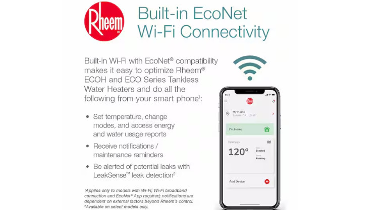 Rheem Performance Plus 9.5 GPM Smart Non-Condensing Indoor LP Tankless Wa Heater gallery