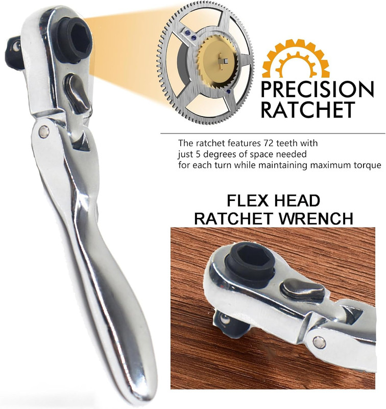 Mini Ratchet Set, Right Angle Screwdriver Set with 1/4 Mini Flex Ratchet Wrench gallery