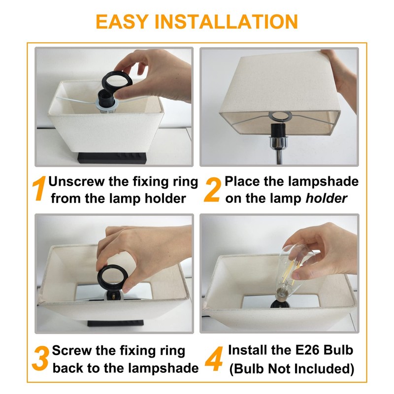 Upgraded 3 USB Table Lamp with 2 USB A & C Charging Ports, Bedside Desk Lamp ... gallery