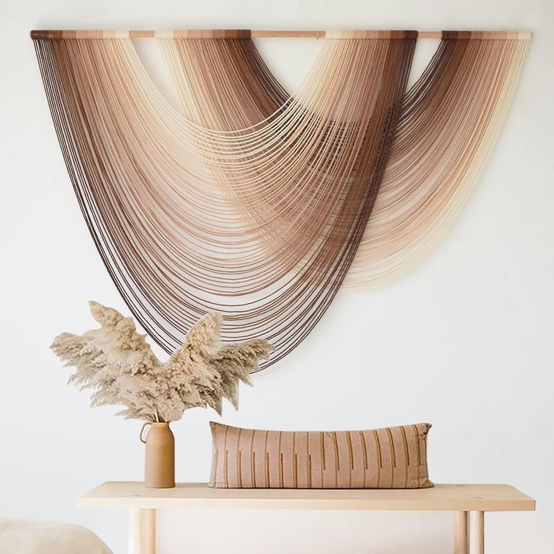 Stunning Macrame Wall Hanging 57"W x 39"L in Boho Style - Mount Easily Anywhere gallery