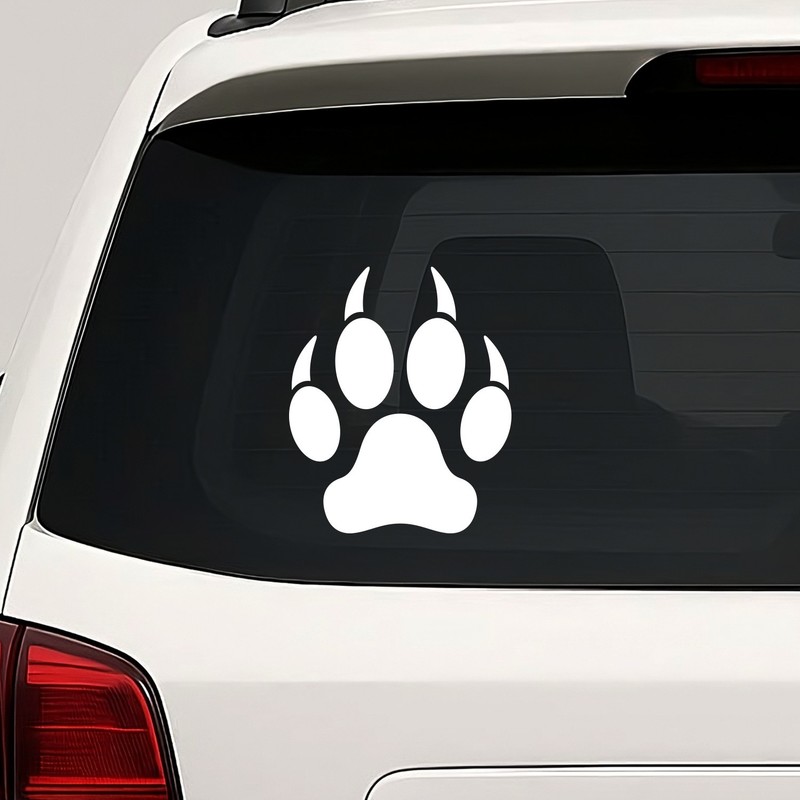 Wolf Paw Print Vinyl Die Cut Decal Sticker - Dog Werewolf Claws gallery