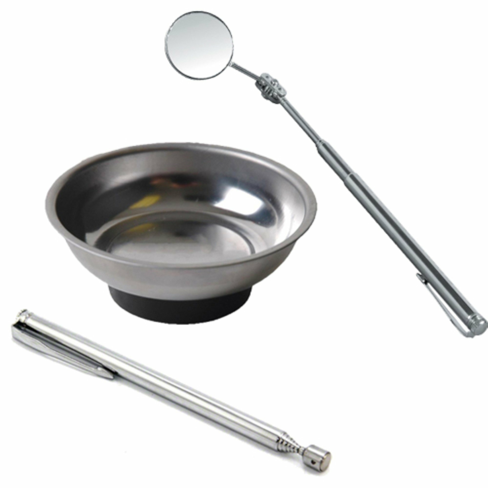3 Pcs Magnet Tray Flexible Mirror Pick-Up Mechanic Parts Magnetic Hand Tool Set gallery