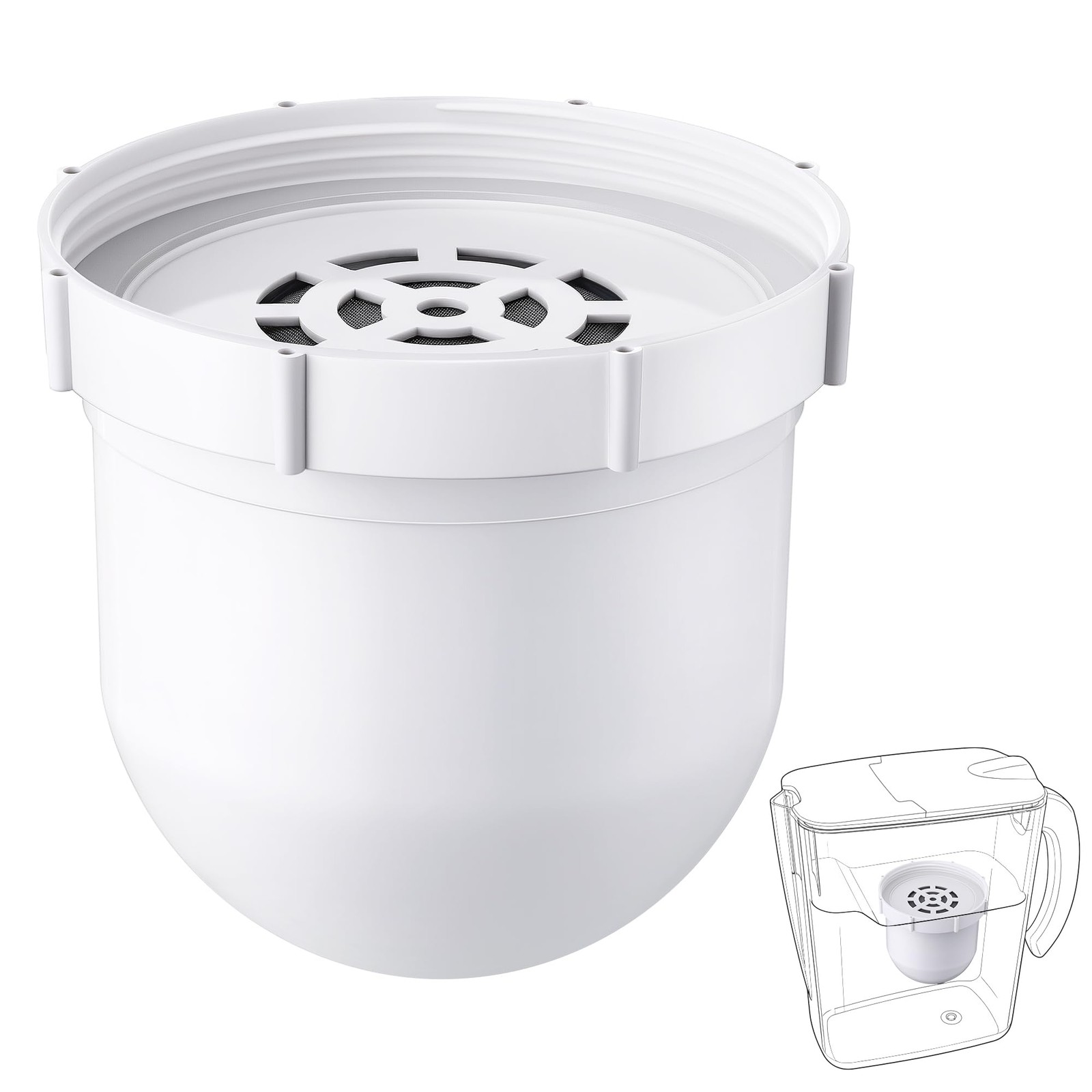 1 Pack Upgraded Water Pitcher Filter with Clearly Filtered No. 1 Filtered Wat gallery