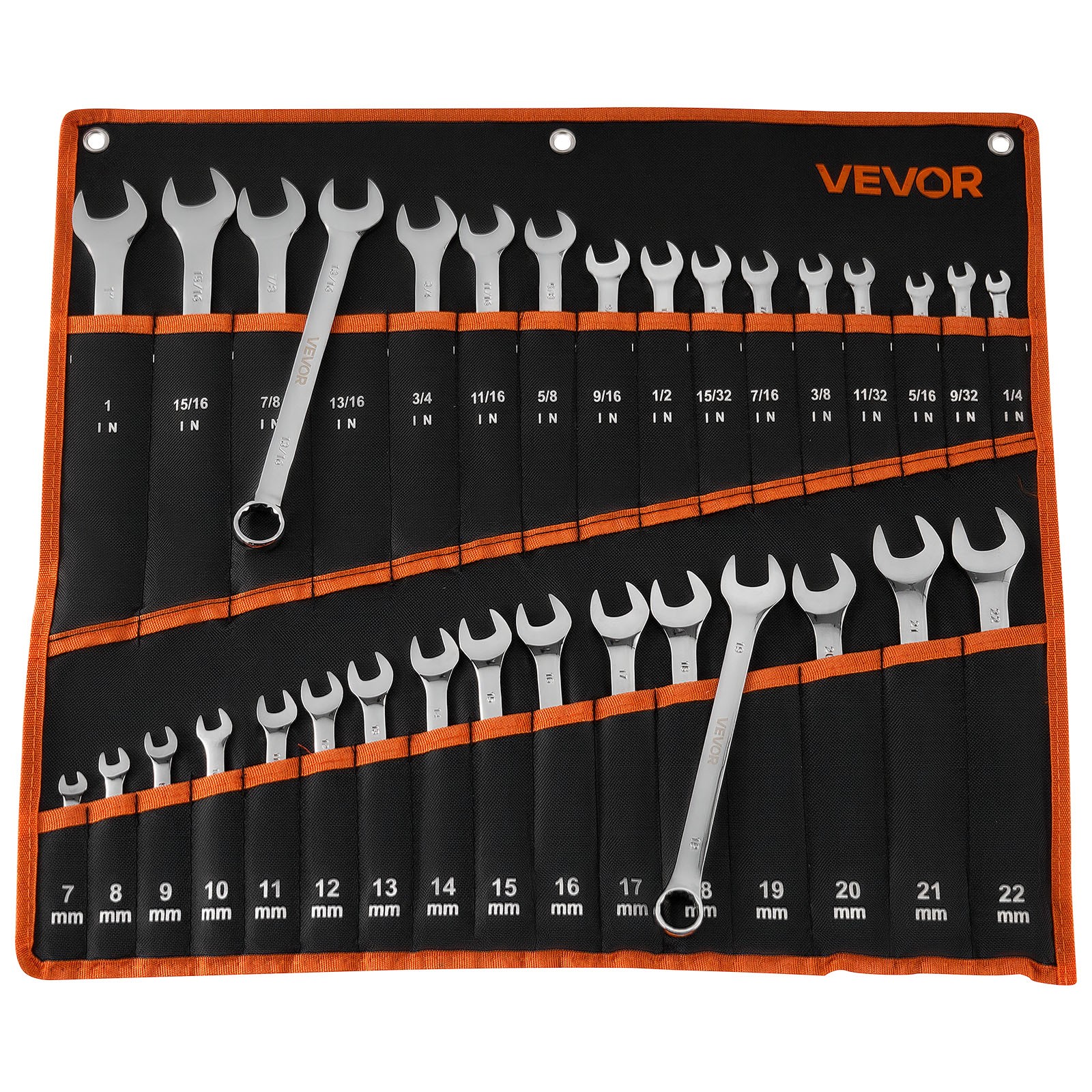 VEVOR Combination Wrench Set Box End Open End Combination Wrenches 32-Piece gallery