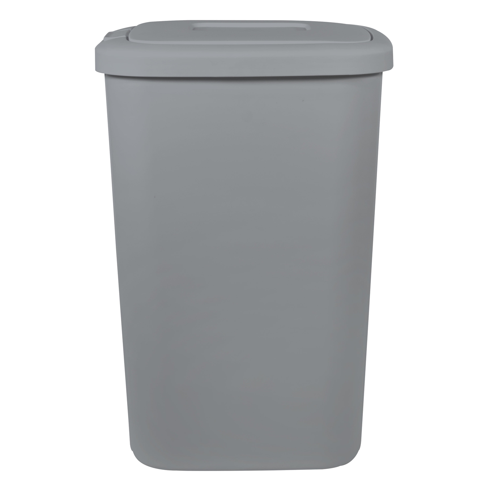 new，13.3 Gallon Trash Can, Plastic Touch Top Kitchen Trash Can, Grey gallery