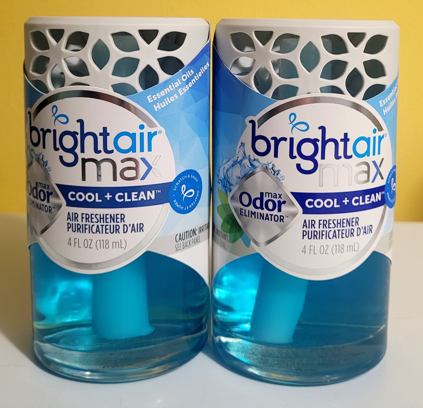 2 Brightair Max Cool & Clean Essential Oil Air-Freshener 4floz Odor Eliminator gallery