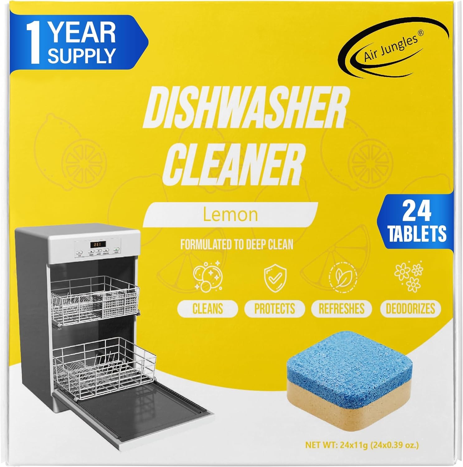 Dishwasher Cleaner Tablets 24 Count, Fragrance Free, Deep Cleaning Descaler Pods gallery