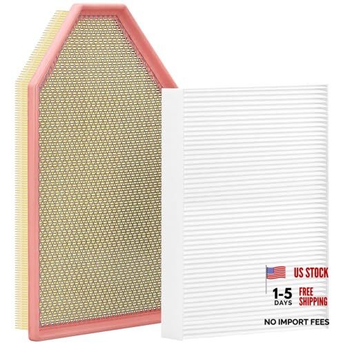 White Cabin Filter & Engine Air Filter Kit for Dodge Charger 2023 2022 2021 gallery