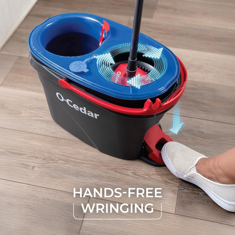 RinseClean Spin Mop & Bucket System | Clean with Water | Removes 99% of Bacteria gallery