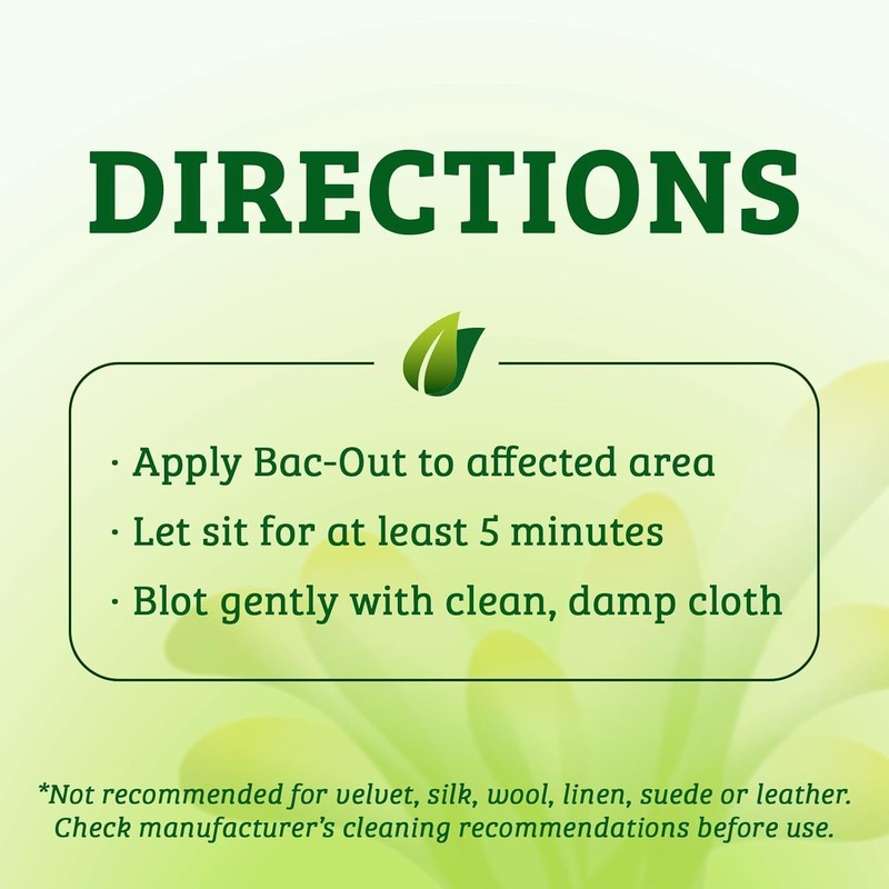 Bac-Out Stain Remover for Clothes & Carpet - 128 Ounce - Enzyme, Destroys Sta... gallery