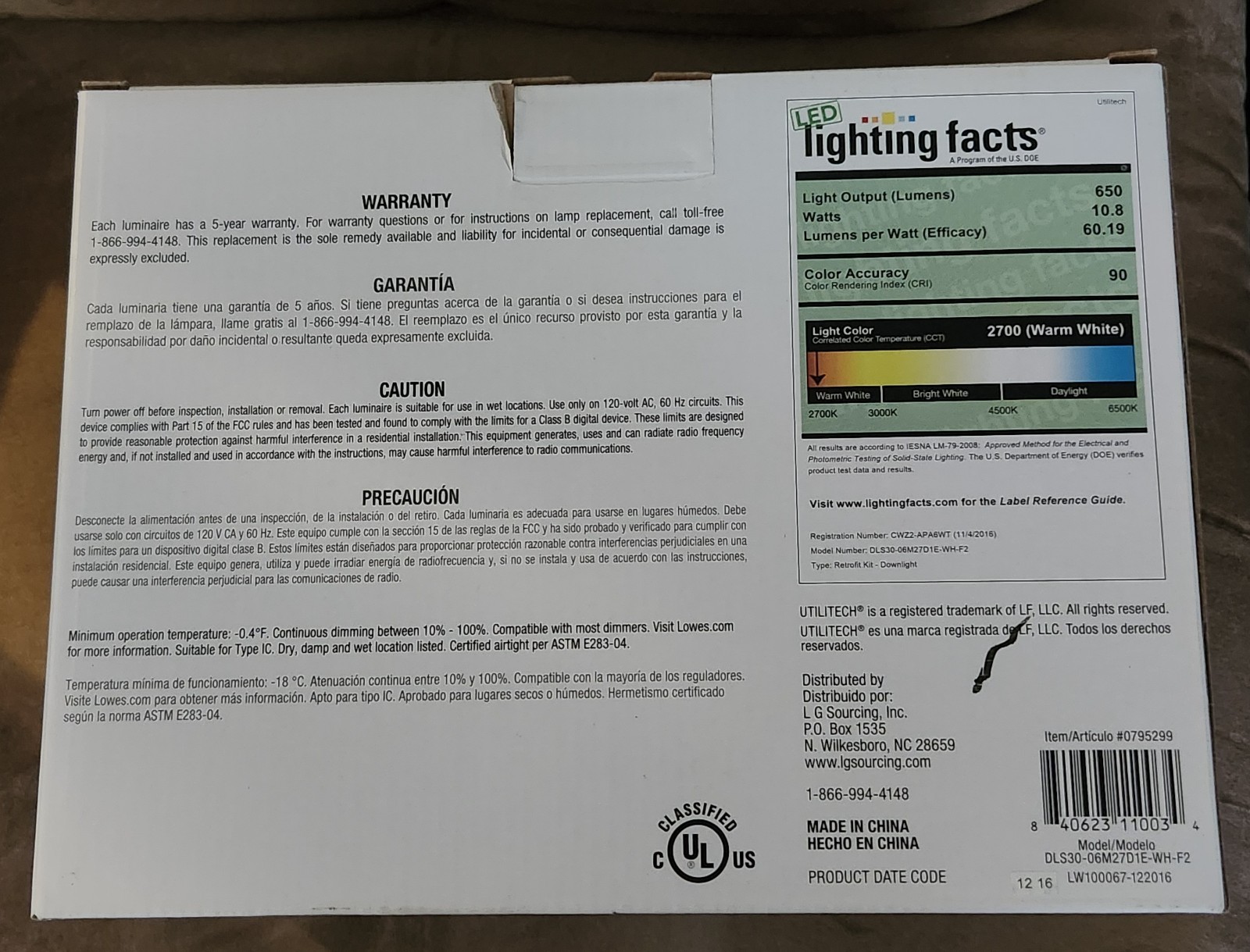 UTILITECH LED 5"-6" RECESSED DOWNLIGHT INDOOR/SOFT WHITE ENERGY STAR gallery