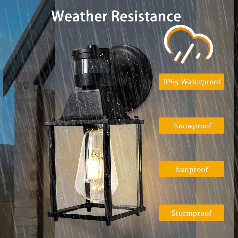 outdoor light fixture motion sensor wall lights 2pack outdoor porch light black gallery
