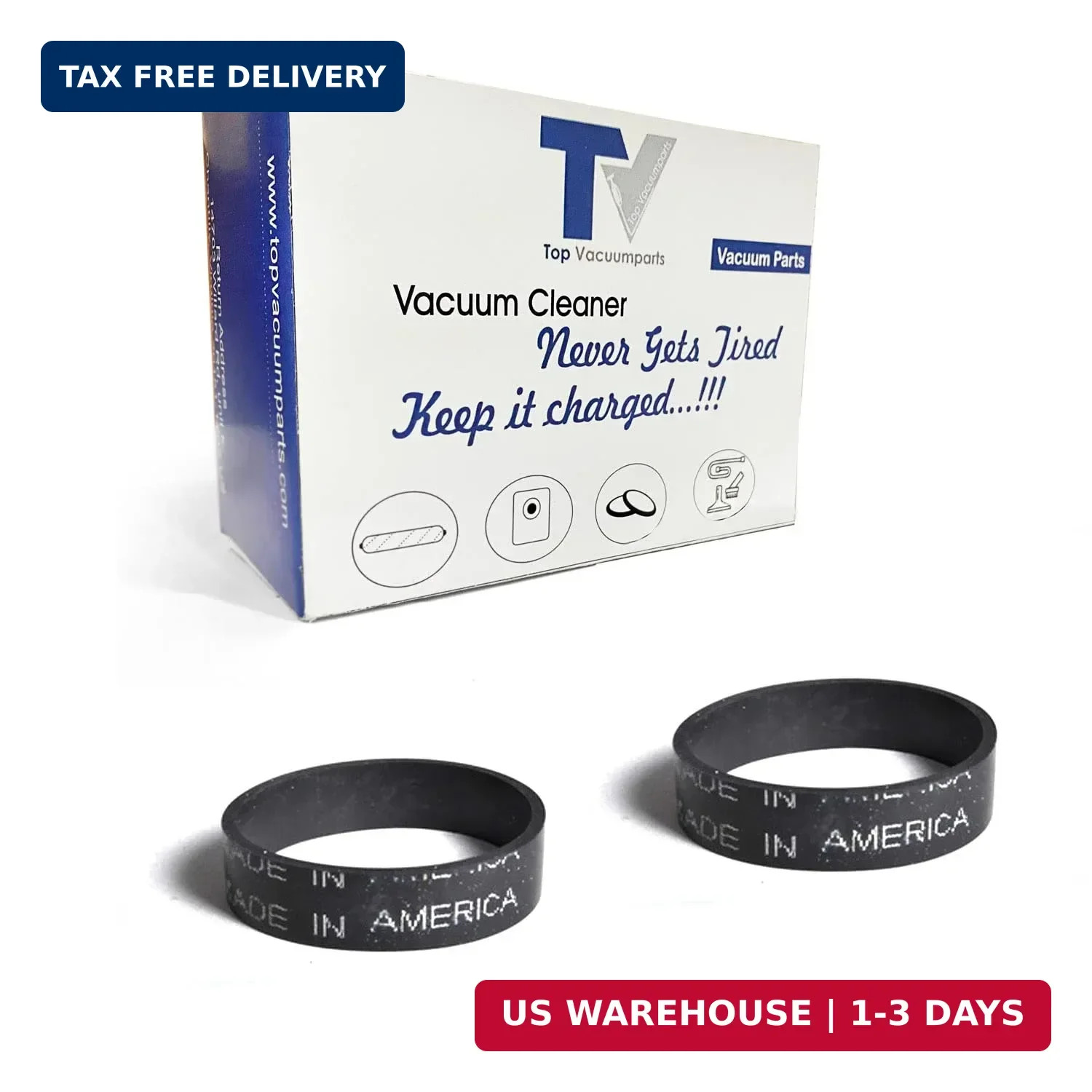 2 Replacement for Royal Hand Vacuum Cleaner Belt fits Dirt Devil Models 103, 500 gallery