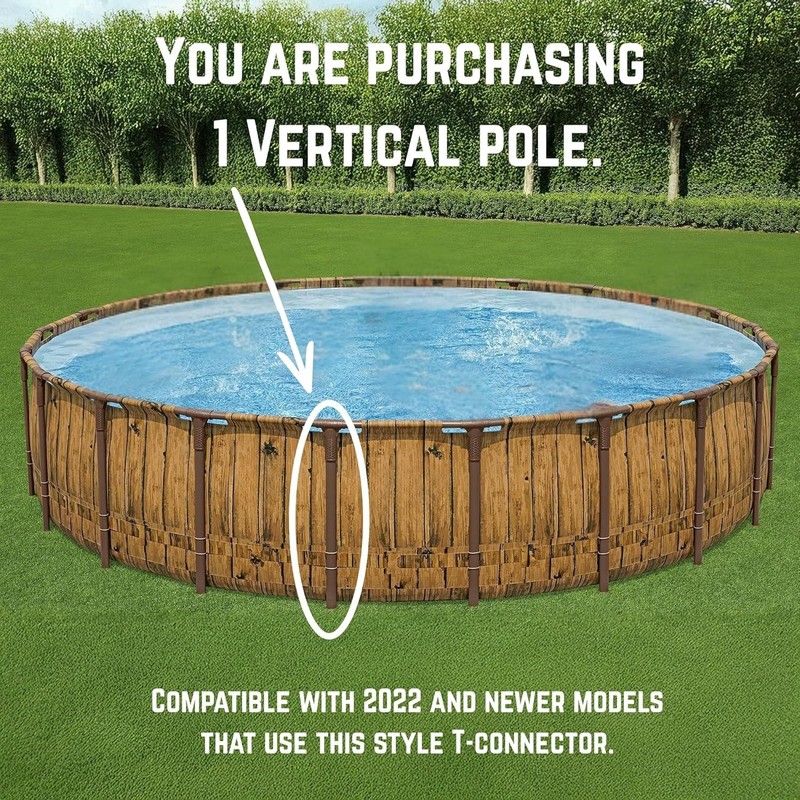 Replacement Vertical Pool Leg/Pole for Coleman Power Steel 22 /24 Ft X 52in gallery