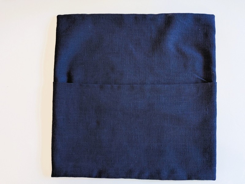 Vintage Japanese Patchwork Sashiko Handstitched Indigo Blue Toss Pillow Cover gallery