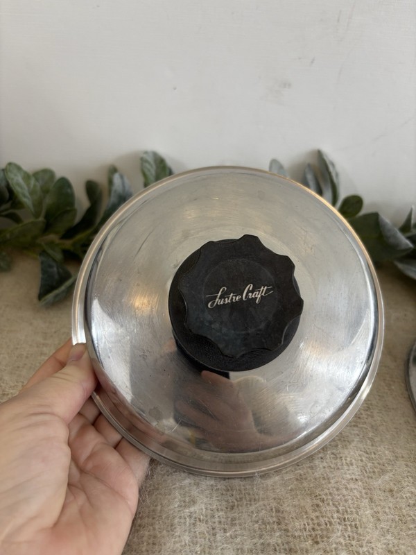 Lustre Craft Replacement Lids Only Set Of 2 Silver Black Cookware Pots Pans gallery