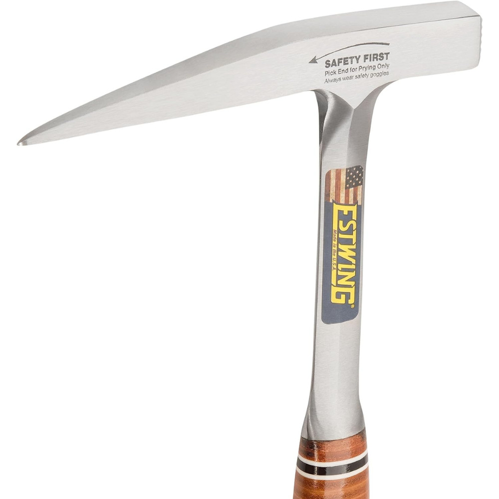 ESTWING Rock Pick 13 oz. Geological Hammer w/ Smooth Face & Genuine Leather Grip gallery