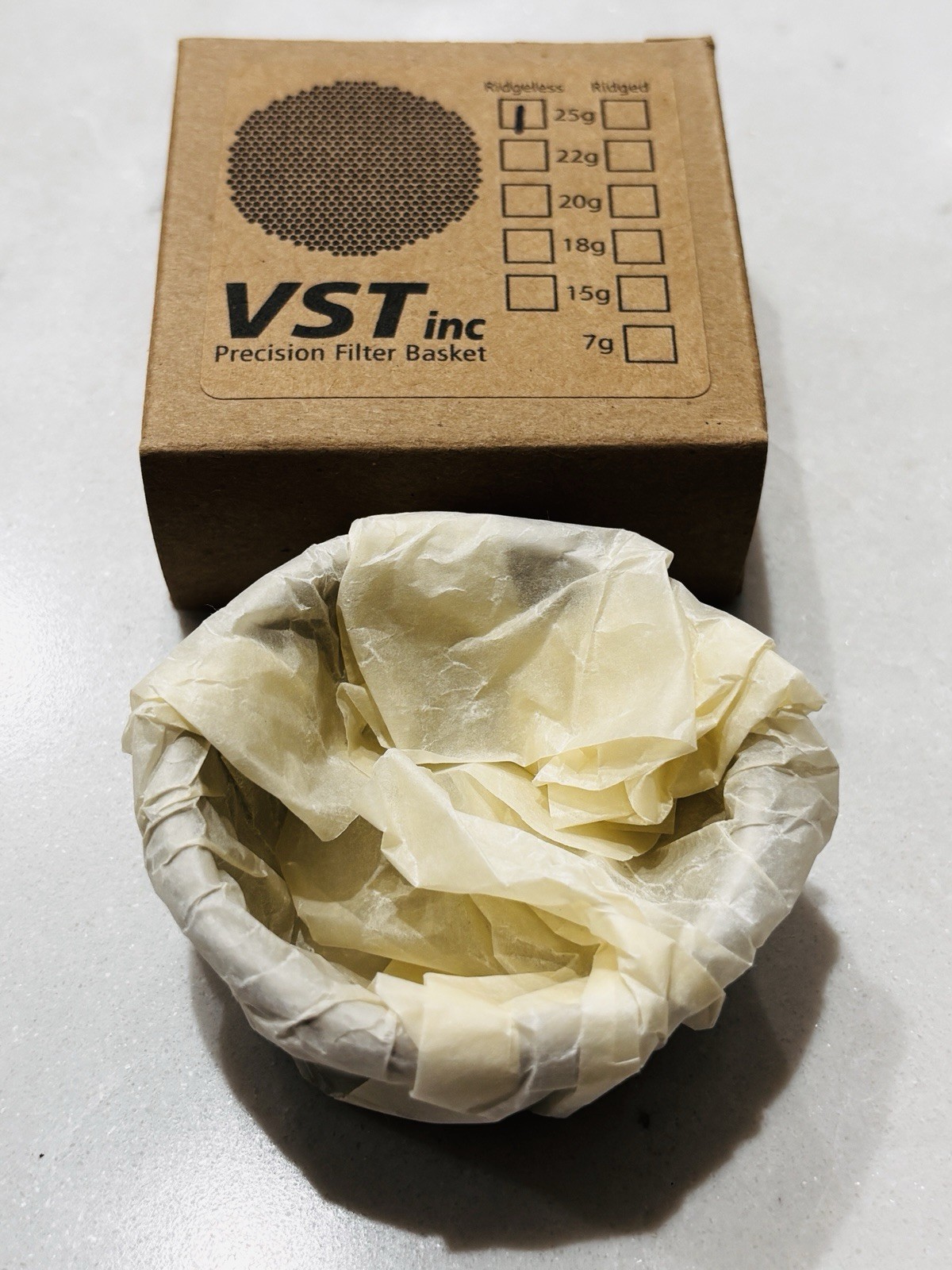 VST Precision Espresso Portafilter Filter Basket 25g Ridgeless 58mm E61 gallery