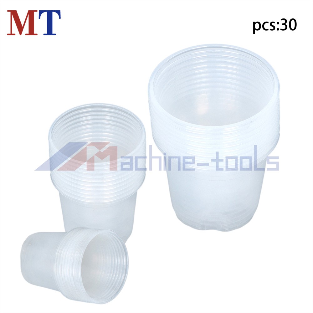30 Pack 6.7/5/4 Inch Reinforced Clear Nursery Pots Transpar with Drainage Hole gallery