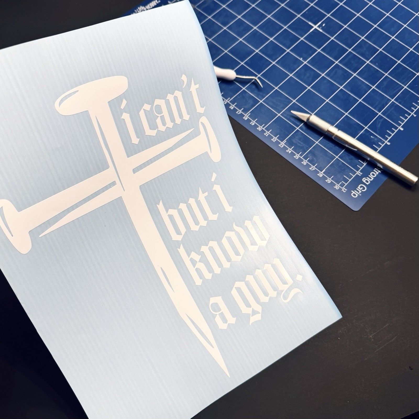 I Can’t But I Know a Guy – Christian Cross Nail Car Window Vinyl Decal Sticker † gallery