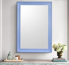 CULER Rustic Wood Framed Wall Mounted Vanity Mirror Decorative Accent Mirror