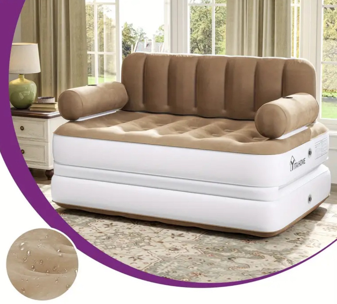 Queen Air Mattress with Built in Pump-Inflatable Blow Up Sofa & Bed Mattress gallery