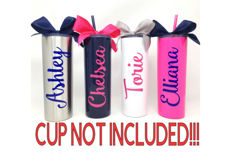 Personalized Name Custom Vinyl Decal For Your Tumbler Water Bottle Cup Sticker gallery