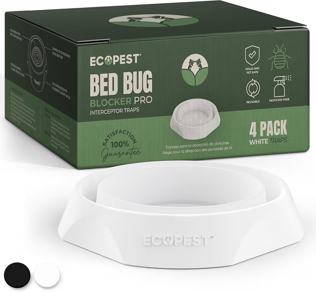 Bed Bug Interceptors 4 Pack Bed Bug Blocker Interceptor Traps Monitor White gallery