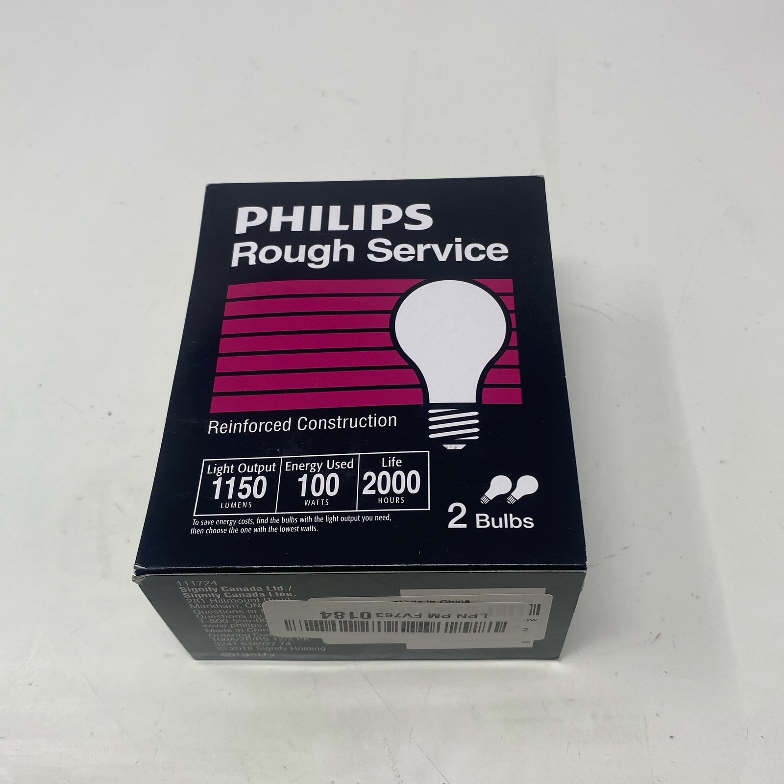 100W A19 Medium Base Frosted Rough Service Light Bulbs - 2 Ct gallery