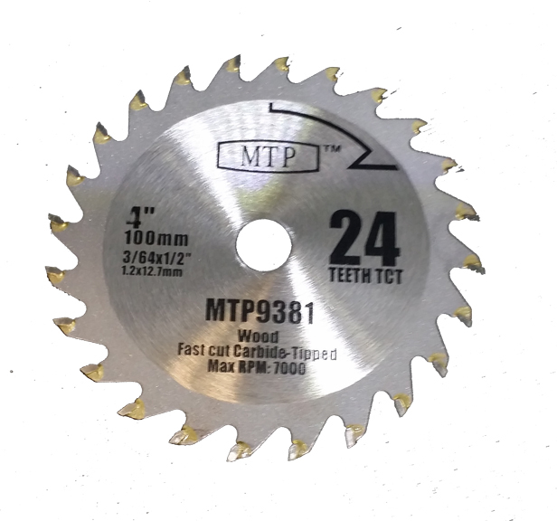 4" 100mm Carbide 24 Tooth Blade for Dremel Table Saw 580 580-2 588 1/2 Arbor TCT gallery