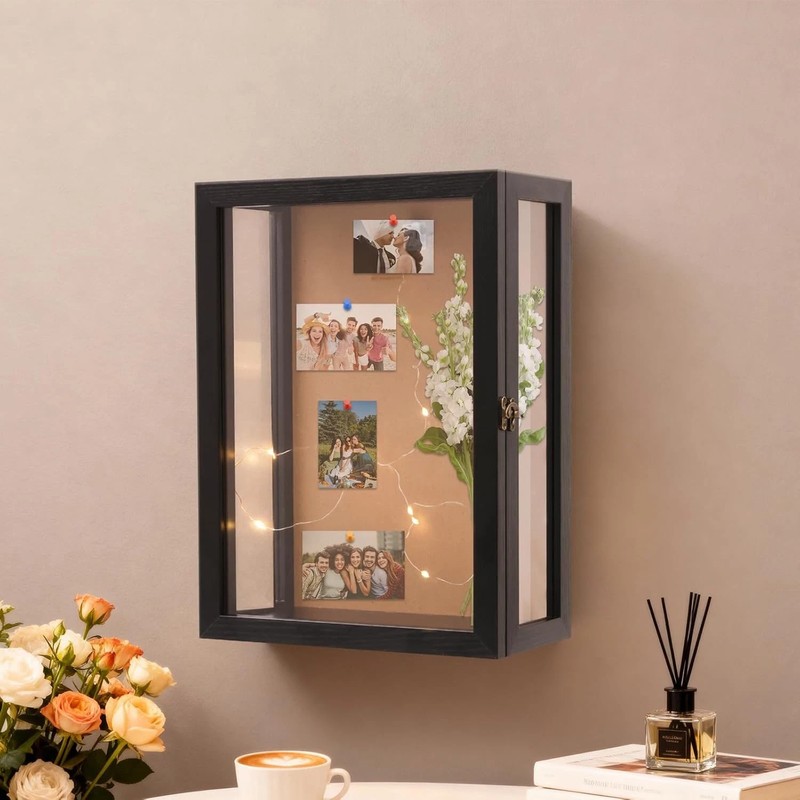 Black 11x15 Inch Deep Shadow Box Frame Wall Mounted Depth 5 In. Display Case New gallery