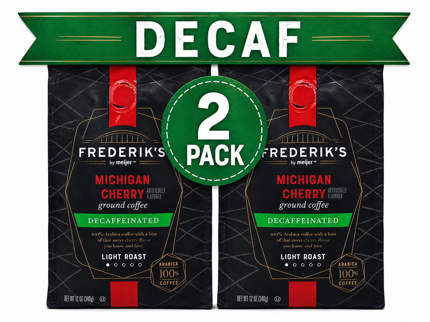 Frederik's Michigan Cherry Decaf Ground Coffee 12 oz 2 Pack Meijer Light Roast gallery