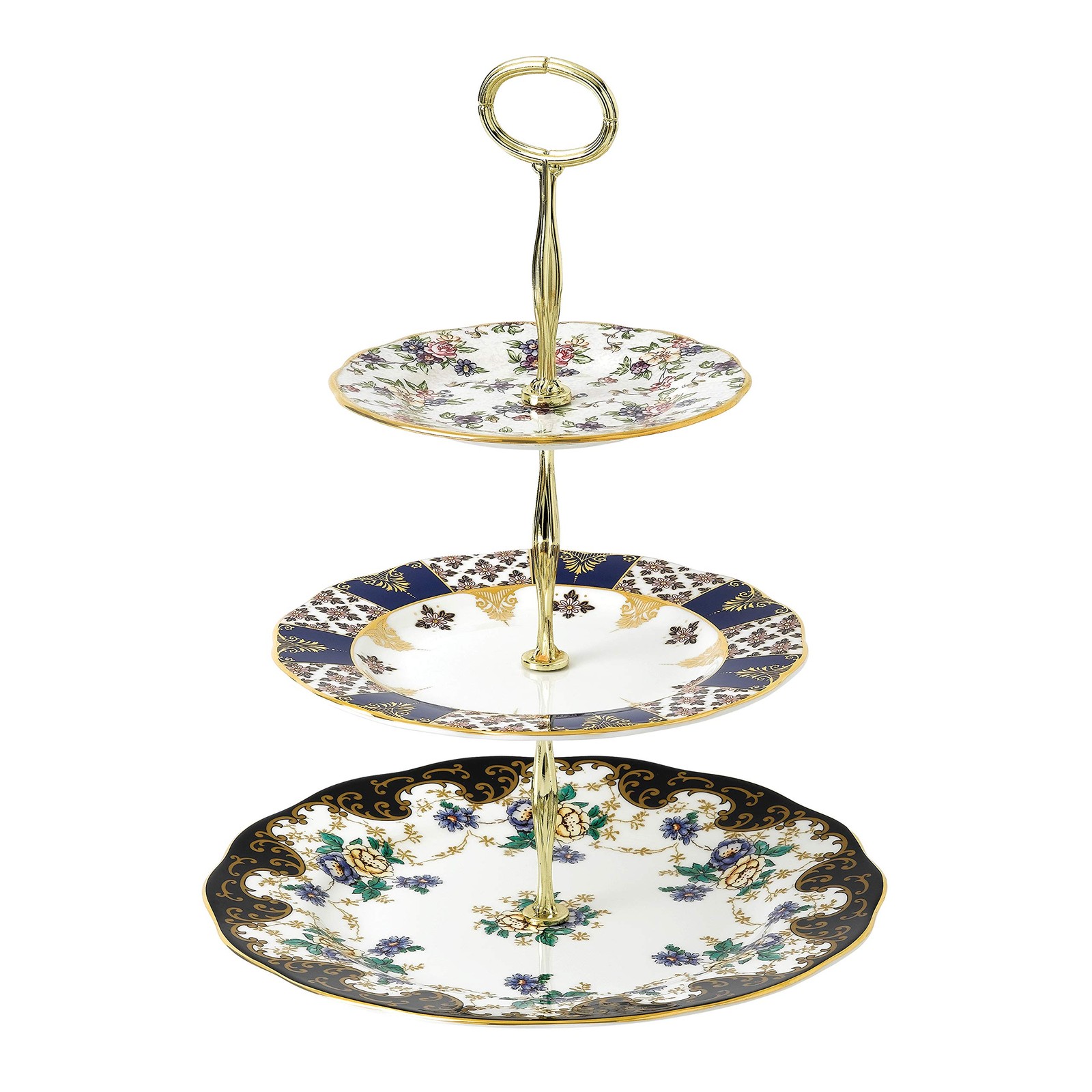 Royal Albert 100 Years Three-Tier (English Chintz, Regency & Duchess) Cake Stand gallery