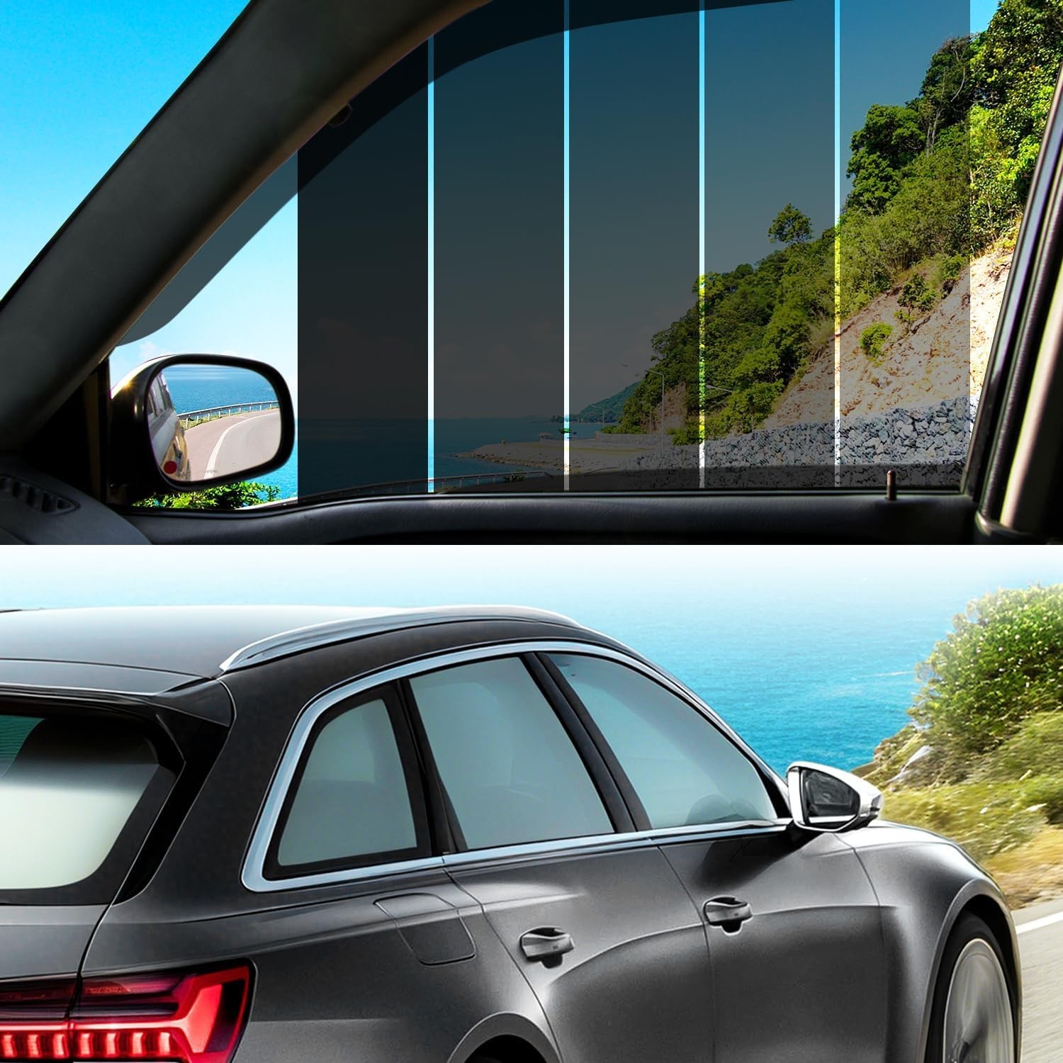 15% VLT Ceramic Car Window Tint Film - (20in * 20ft) Window Privacy Film, 99%... gallery