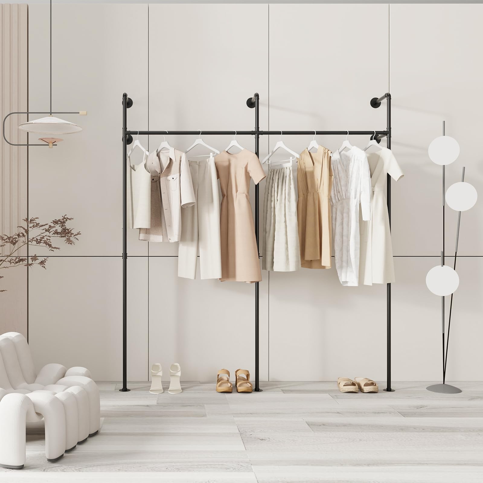 Metal Coat Rack, Clothes Rail Wall Mounted, Open Wardrobe, ... gallery