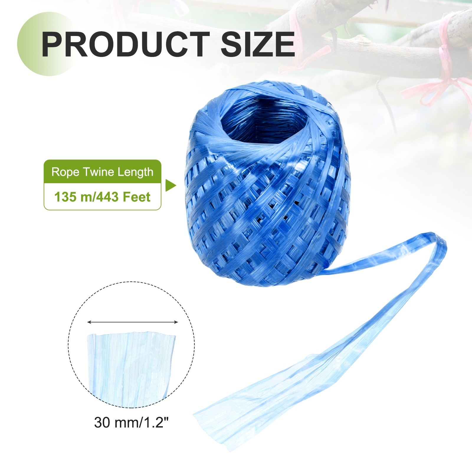 Polyester Nylon Plastic Rope Twine 30 Mm-135 m Long Household Packing Blue gallery
