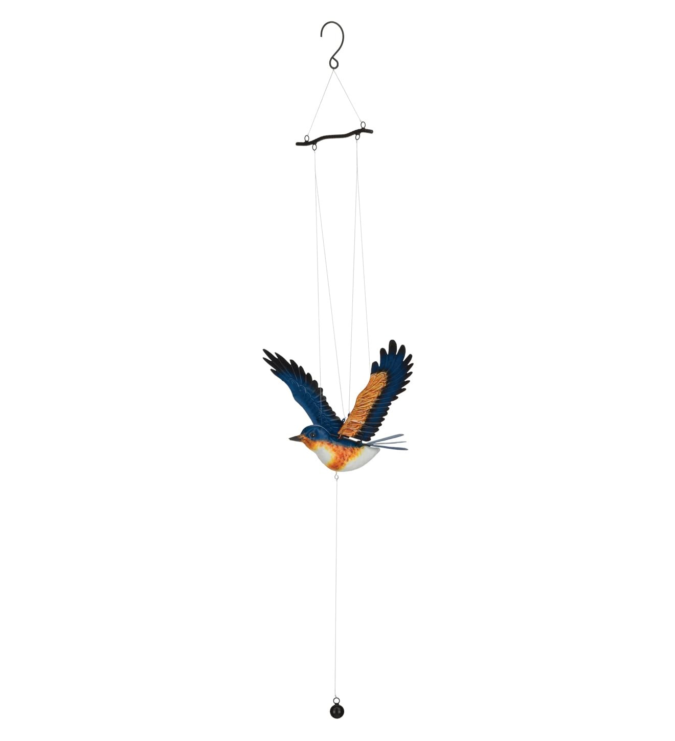 Flying Bird Hanging Metal Mobile - Decorative Outdoor Wind Motion Sculpture f... gallery