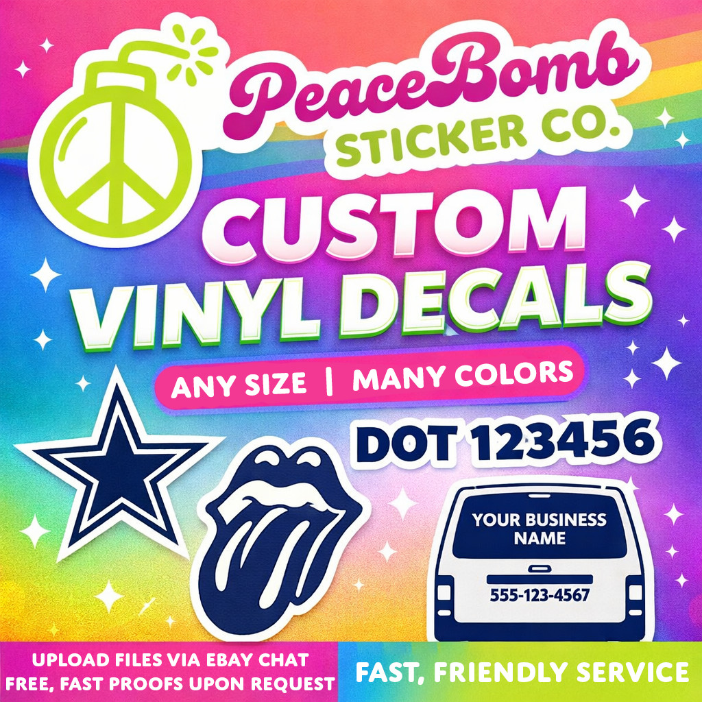 Custom Vinyl Decals - Create Your Own Vinyl Decal With Your Text or Image! gallery