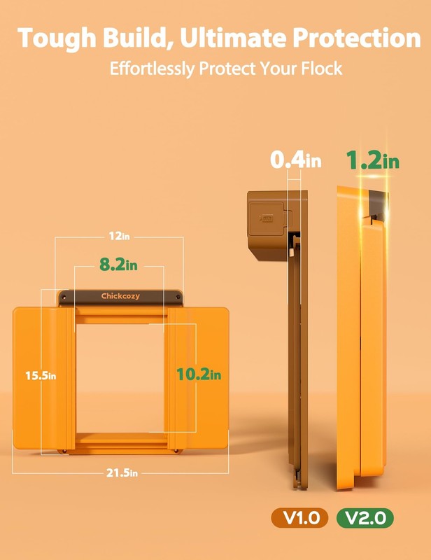 Chickcozy Solar-Powered Automatic Chicken Coop Door Dual Motor Chicken Coop gallery